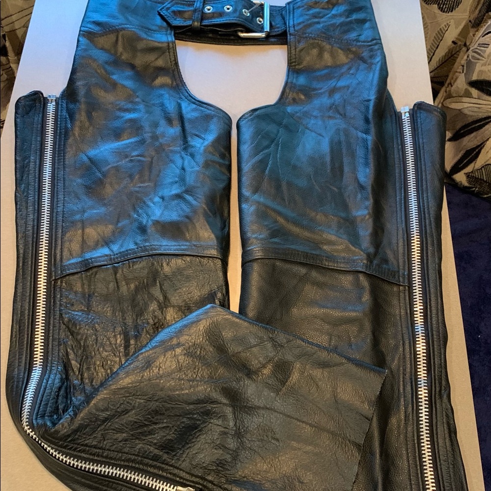 Ladies Leather Riding Chaps Sz Petite Small